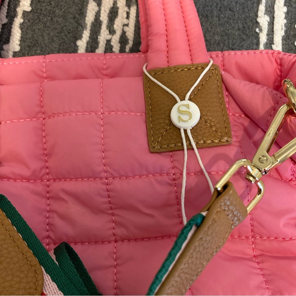 Shiraleah Ezra Pink Quilted Mini Tote Bag - Picture 7 of 7